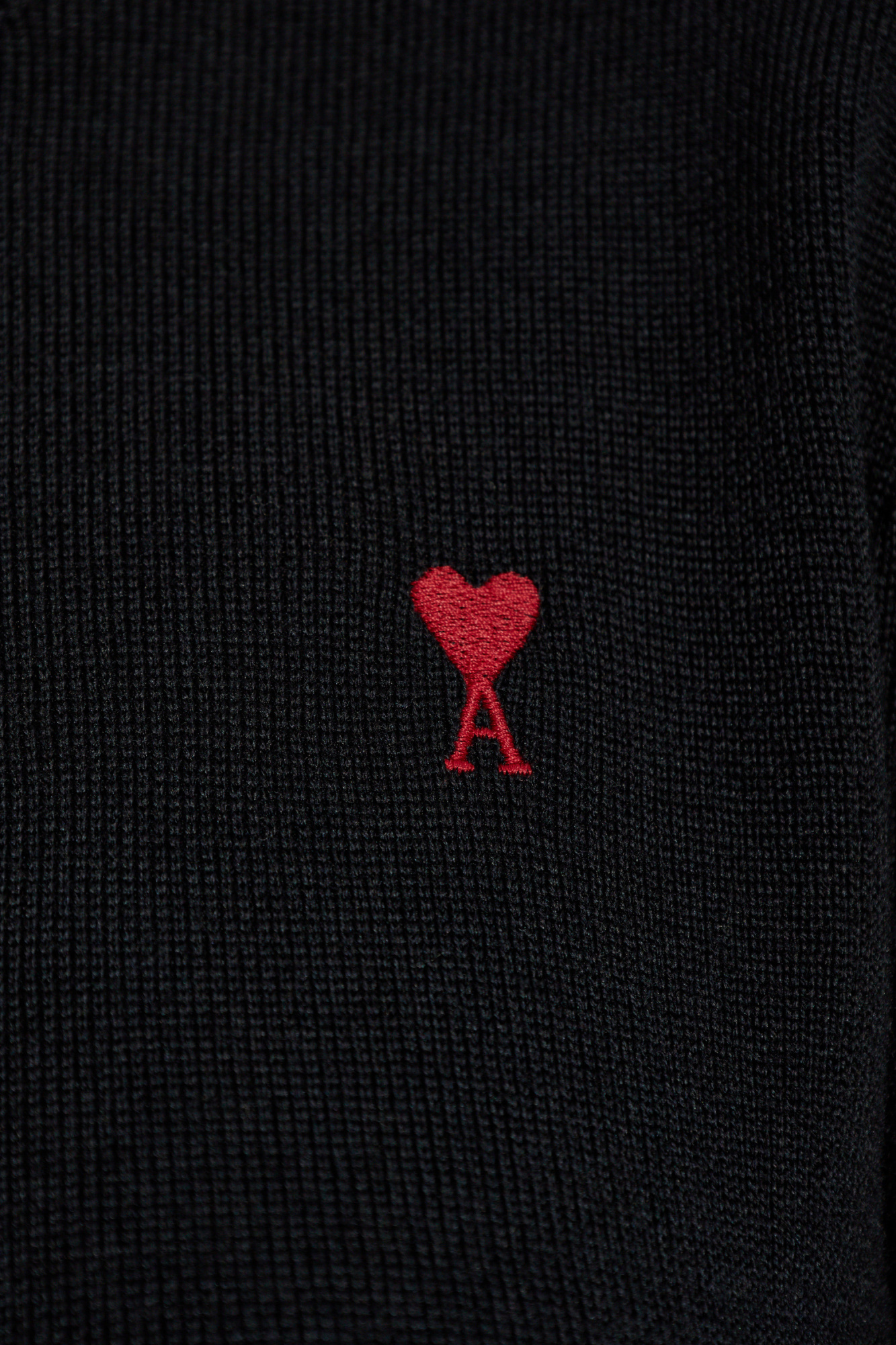【送料&関税込】Ami Alexandre Mattiussi Black Stretch Mohair Ami Alexandre Mattiussi Black Stretch Mohair Blend Sweater